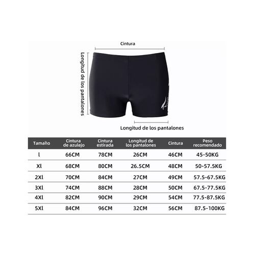 Kit De Gafas De Natación + Trajes De Baño Hombre 5 En 1 5XL Plata