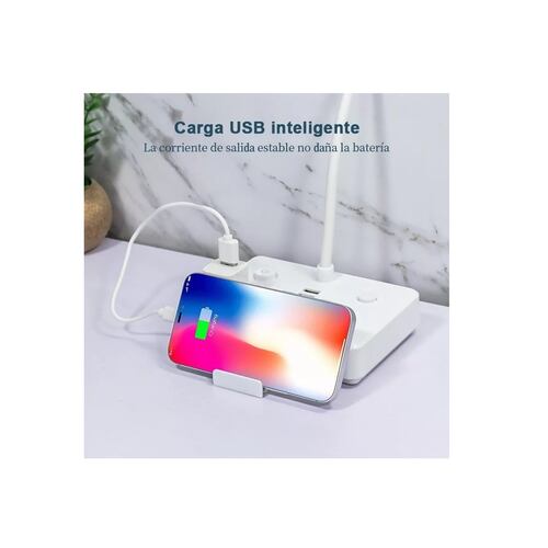 Regleta Multicontacto Usb Con Lámpara De Mesa,extension Usb