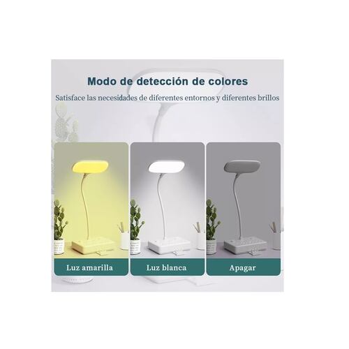 Regleta Multicontacto Usb Con Lámpara De Mesa,extension Usb