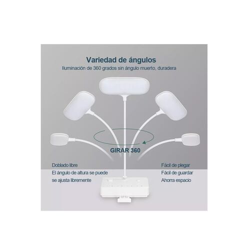 Regleta Multicontacto Usb Con Lámpara De Mesa,extension Usb