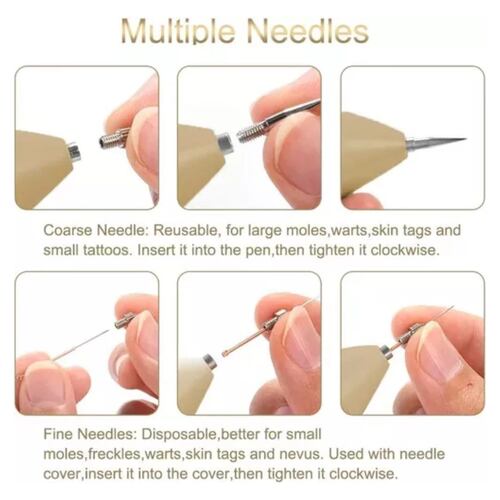Cauterizador Quita Manchas Pecas Verrugas Tatuajes Con Luces Dorado