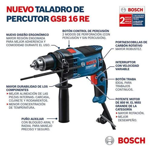 Rotomartillo 1/2 850W 0-3500Rpm 0-57000Gpm Bosch 06012B90G0