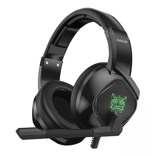 Audifonos gamer negro con luz