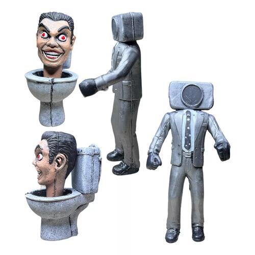 Skibidi Toilet Tv Man Speakerman 4 Figuras.