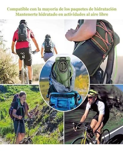 Bolsa Hidratación A Prueba De Fugas, Vejiga Agua 2l Camping.