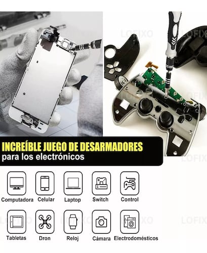 Kit De Herramientas Desarmador Reparar Reloj Ps4 Celular Mac.