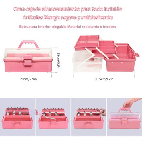 Kit De Decoración Pasteles 337pcs Accesorios Para Reposteria Rosa
