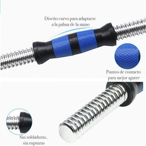Kit mancuernas Pesas Barra 3 en 1 Multi Uso ajustable hasta 30 Kilos.