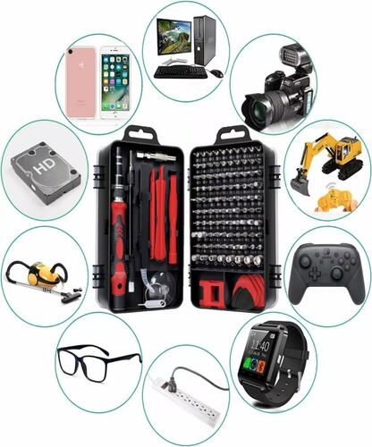 Kit De Desarmador Herramientas Reparo Precisión Pc 115 En 1.