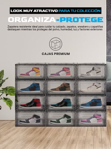 AGBOX Zapatera Alexa Humo Set De 4 Piezas ZAP04TH.