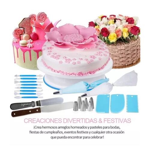 207 Base Giratoria Cortadores Nivelador P/ Decoración Pastel