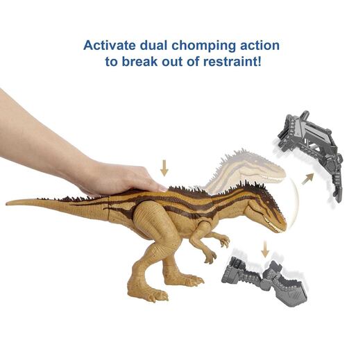 Carcharodontosaurus Mordida Masiva Jurassic World Figura de Accion Mattel