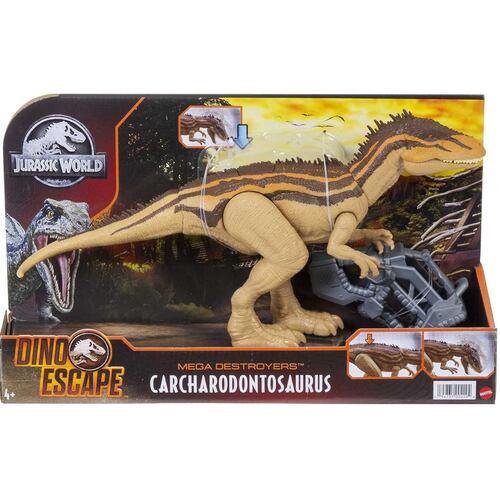 Carcharodontosaurus Mordida Masiva Jurassic World Figura de Accion Mattel