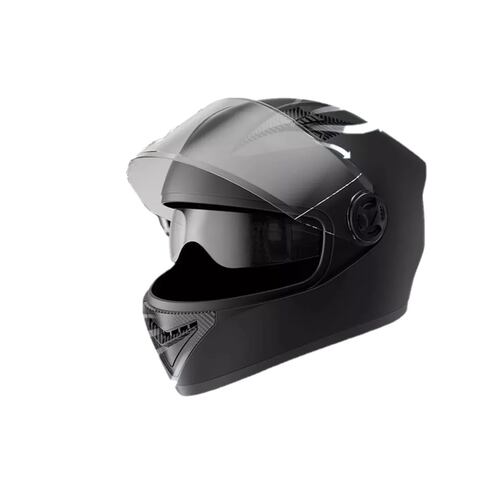 Casco Plegable Antifog Motocicleta Negro Mate+guantes