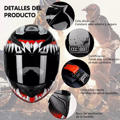 Casco Abatible, Cascos Para Motos Venom M