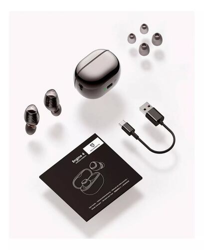 Audífonos in-ear gamer inalámbricos Soundpeats Engine 4 negro.