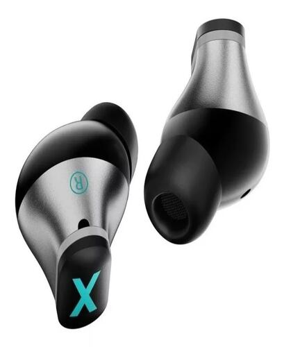 Audífonos in-ear gamer inalámbricos Novamos K89 Pro gris metalizado con luz rgb LED