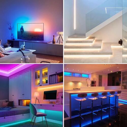 Tira de luz led de 2 metros control por bluetooth