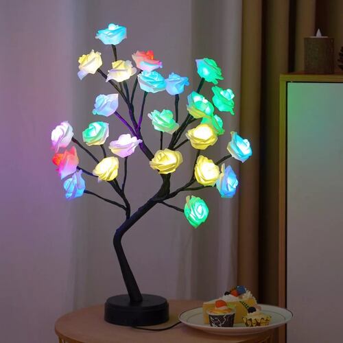 Luces Decorativas De Árbol De Rosa