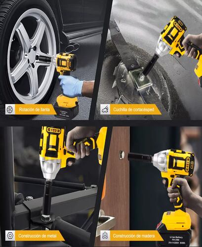 Kit Pistola Impacto Llave Inalámbrica Batería 4.0ah 520n.m