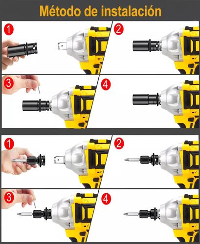 Kit Pistola Impacto Llave Inalámbrica Batería 4.0ah 520n.m