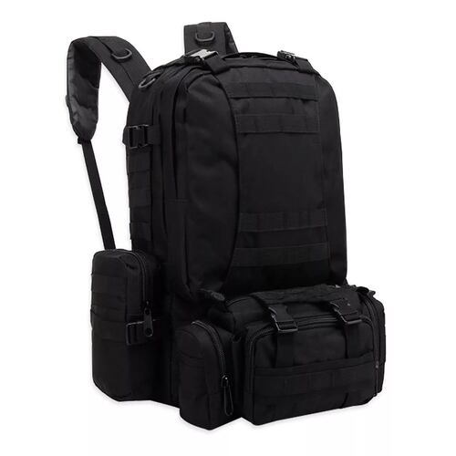 Mochila Táctica 4 en 1 impermeable Negra
