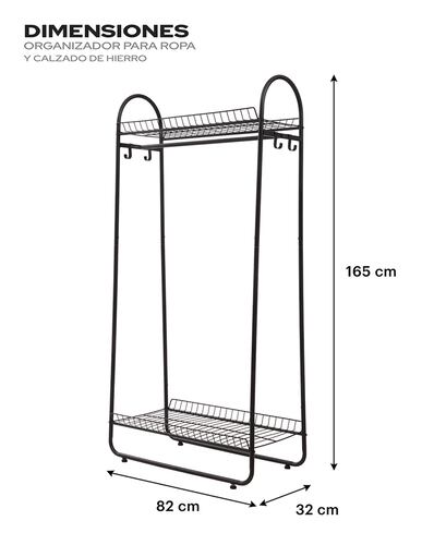 AGBOX Rack Organizador Closet Para Ropa Y Calzado De Hierro ABOX-107