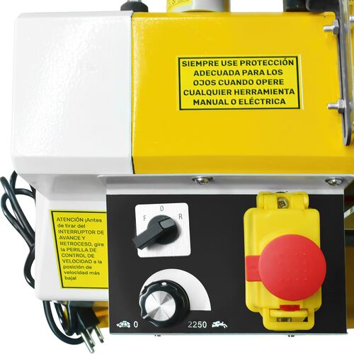 Mini Torno Metal 46 Pz Torneado Acero 550w 2500rpm 9 Buriles