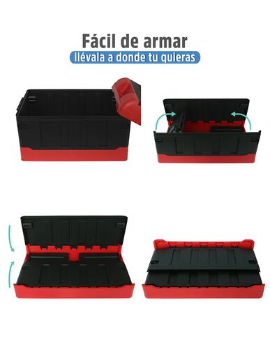 AGBOX Caja De Almacenamiento Plegable Organizador Con Tapa 72 Litros AG-S8597LB.