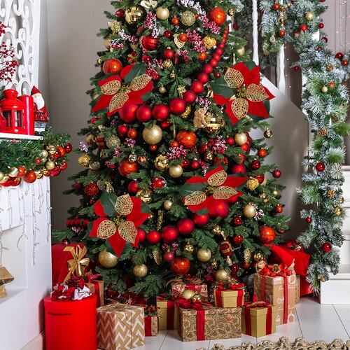Noche Buena Serie Navideña 24 Led Luz Roja 8 Funciones 4 metros Cable Transparente