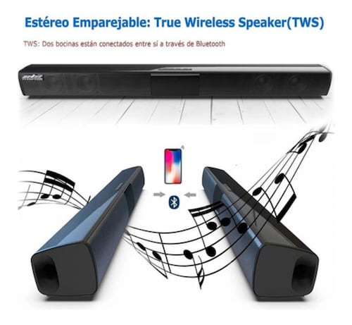 Barra De Sonido Eleoption Bs-28b Bocina Bluetooth Recargable Negro