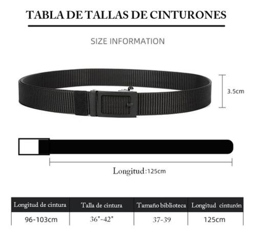 2pzs Cinturones Táctico Ajustable Moda Calidad Militar 125cm Gris 