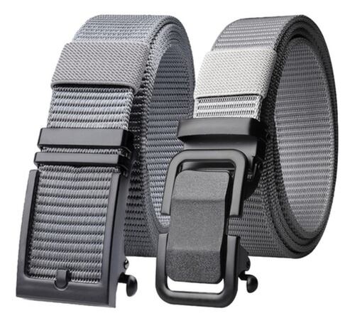 2pzs Cinturones Táctico Ajustable Moda Calidad Militar 125cm Gris 