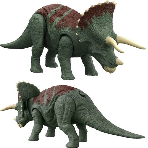 Triceratops Jurassic World Ruge y Ataca  con Sonido y ataques Sorpresa 