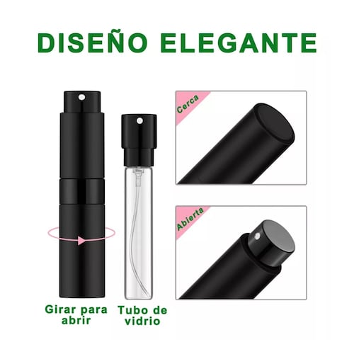 5 Mini Atomizador Para Perfume Botella De Perfume Spray 8ml Azul/Negro/Rosa/Dorado/Plata