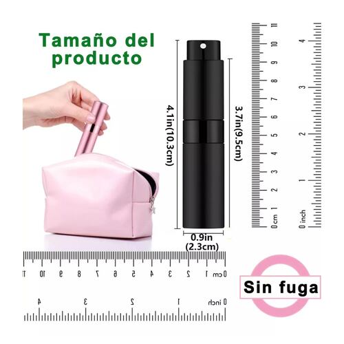 5 Mini Atomizador Para Perfume Botella De Perfume Spray 8ml Azul/Negro/Rosa/Dorado/Plata