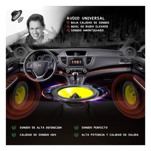 Altavoces De 4 Pulgadas Para Auto Car Audio Negro/Amarillo
