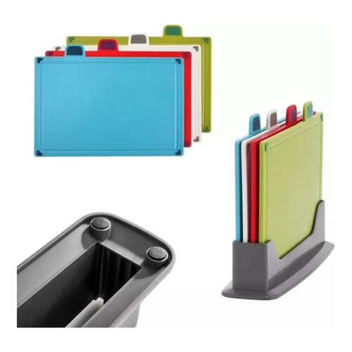 Tabla Para Picar Gruesas De Cocina con Base, 4 Piezas De Colores