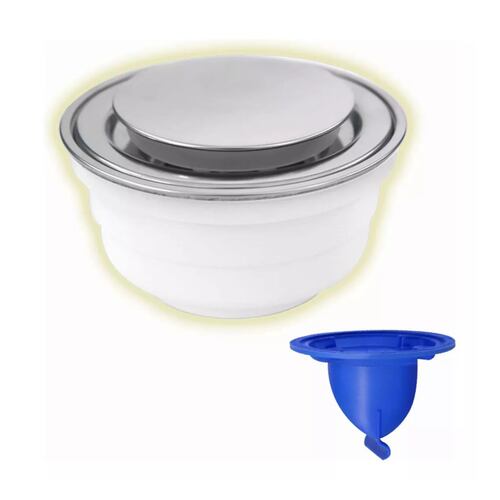 Coladera Redonda Universal Push C/ Membrana Blanco