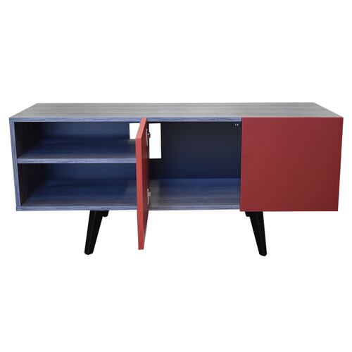  Mueble para TV de 50" Suecia  Moderno y Practico Hogare Gris Rojo 