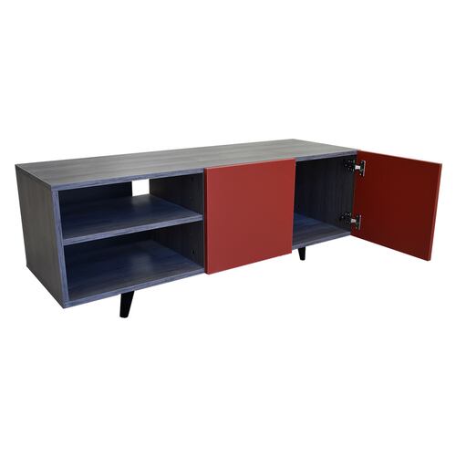  Mueble para TV de 50" Suecia  Moderno y Practico Hogare Gris Rojo 