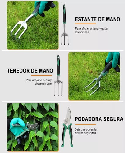 Juego De Herramientas De Jardín Kit Manual Jardinería 11pzs.