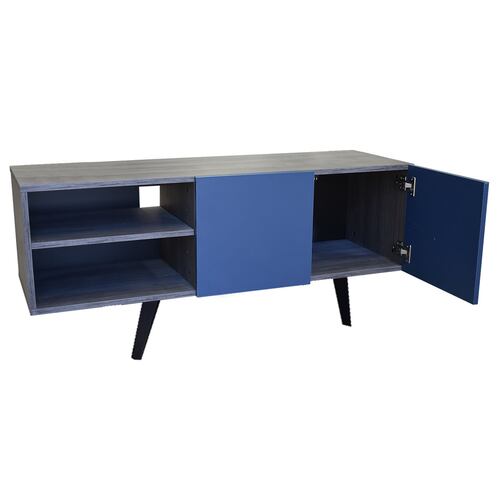  Mueble para TV de 50" Suecia  Practico y Moderno Hogare  Gris Azul