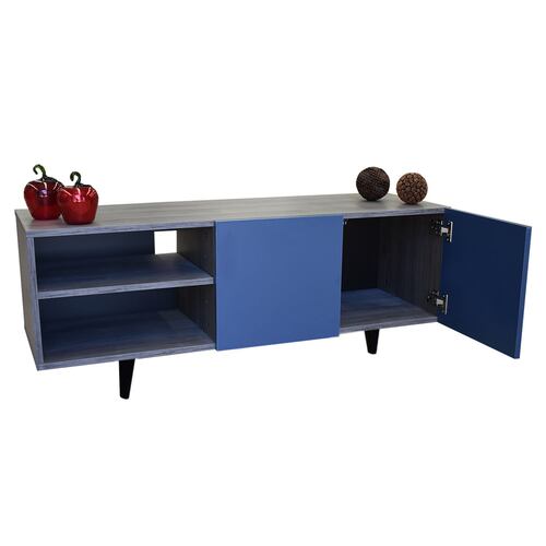  Mueble para TV de 50" Suecia  Practico y Moderno Hogare  Gris Azul