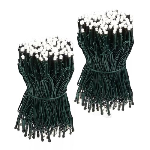 Guirnalda De Luces Solares Navidad 200 Led Focos 8 Modos 22m Frio