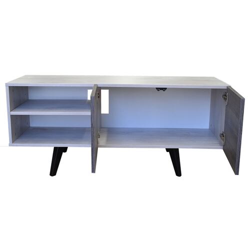  Mueble para TV de 50" Suecia  Elegante y Moderno Hogare  Blanco Gris 