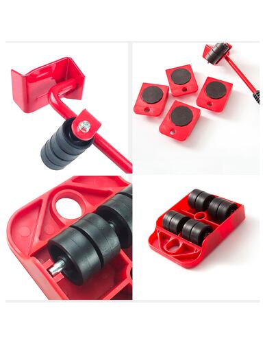 AGBOX Kit De Palanca Para Muebles Con Ruedas 2x1 Soporta Hasta 150 Kg..