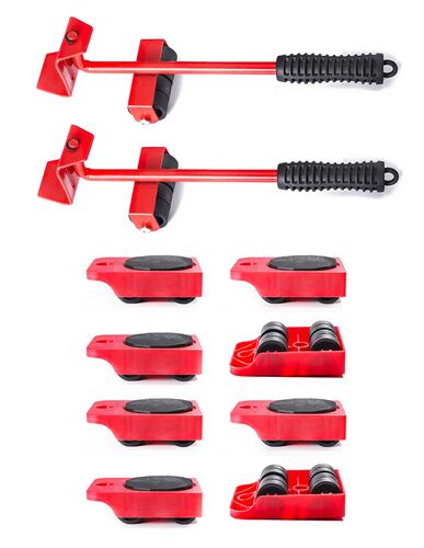 AGBOX Kit De Palanca Para Muebles Con Ruedas 2x1 Soporta Hasta 150 Kg..