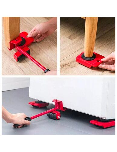 AGBOX Kit De Palanca Para Muebles Con Ruedas 2x1 Soporta Hasta 150 Kg..