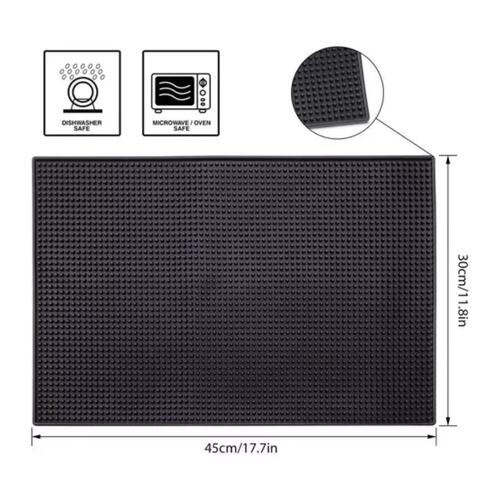 Tapete Escurridor Para Bar 30 cm X 40 cm Negro